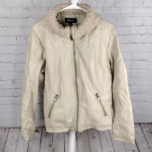 Style & Co Zip Up Knitted Collar Jacket